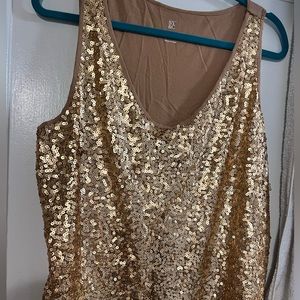 Gold bronze sequence New York & Co. Top